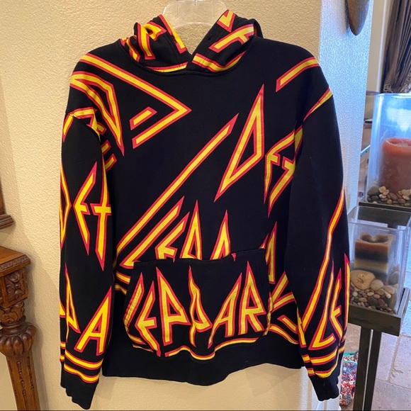 Sweaters | Def Leppard Hoodie Sweatshirt Size Mediumunisex | Poshmark